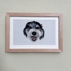 Wool-Felted Pet Portrait (Wood Frame)
