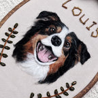 Custom Handmade Felt & Beaded Pet Portrait - Headshot Style