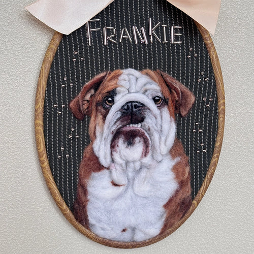 Custom Pet Wool Felt Portrait - Bespoke Fiber Art