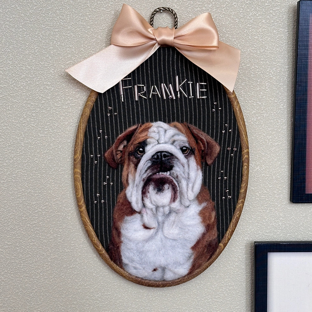 Custom Pet Wool Felt Portrait - Bespoke Fiber Art