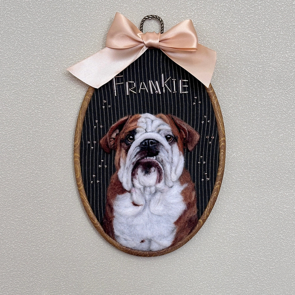 Custom Pet Wool Felt Portrait - Bespoke Fiber Art